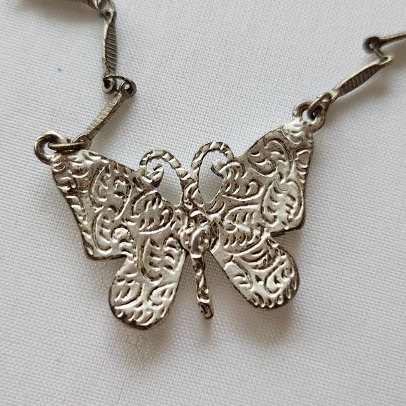 1928 Jewelry Women's Butterfly Enamel Necklace - Blue Ombre Pendant, 16-19 Inch Adjustable - View #6